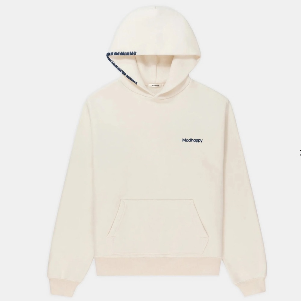 MADDHAPPY WHITE HOODIE